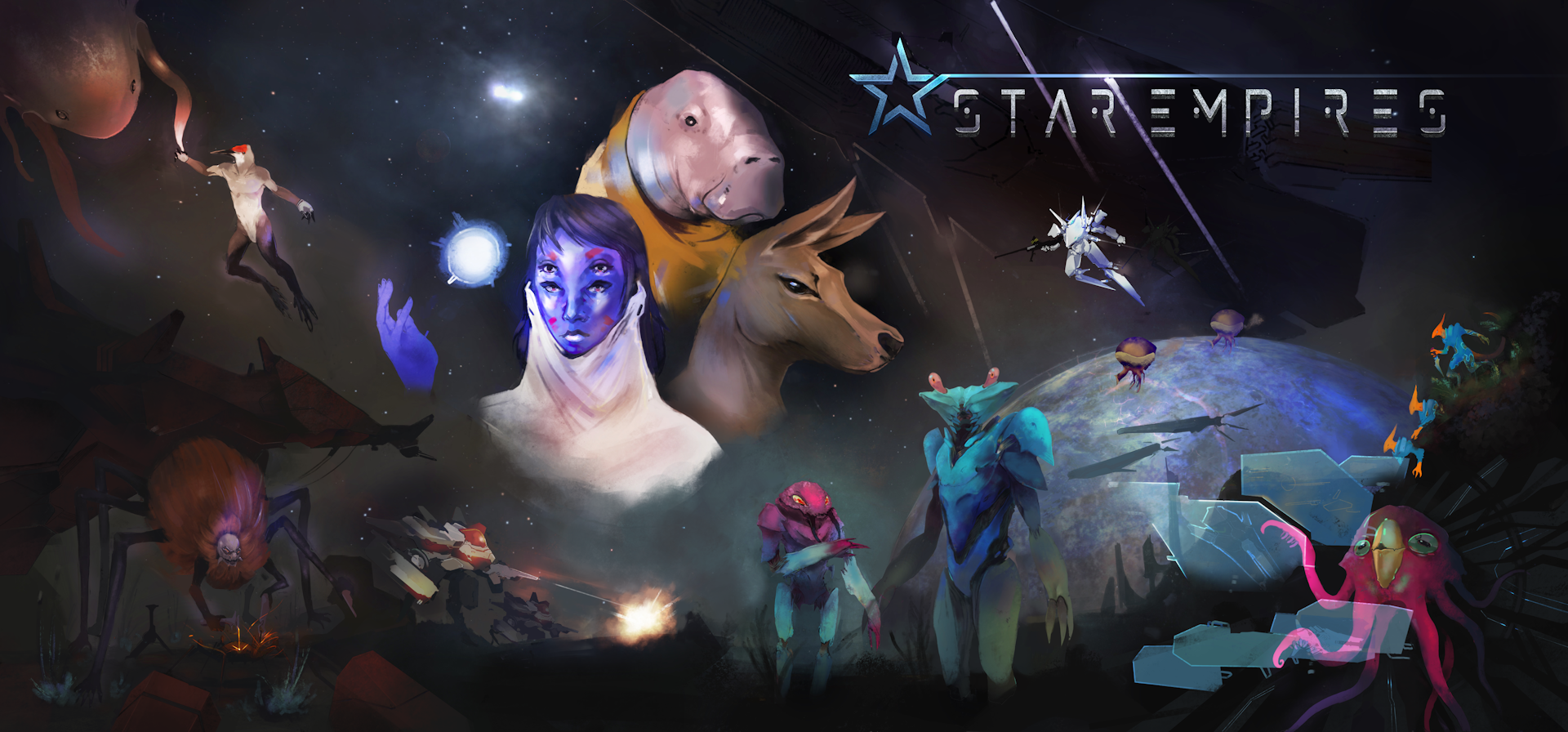 Star Empires — cover artwork featuring alien factions