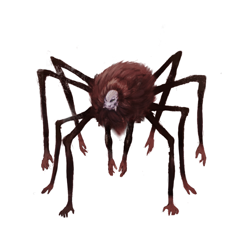 A Chexina, a furred spider-like being
