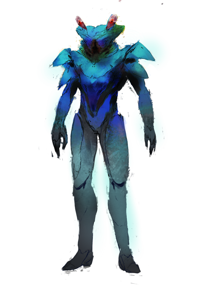 A female Krynn in armored form