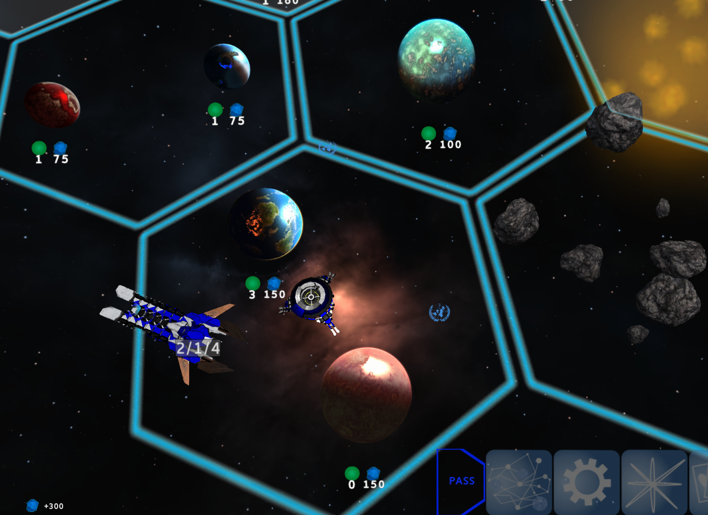 Strategic map — explore hex-based star systems
