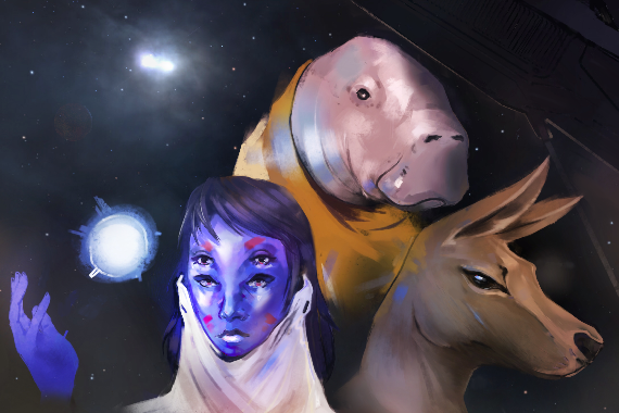 Three alien faction leaders