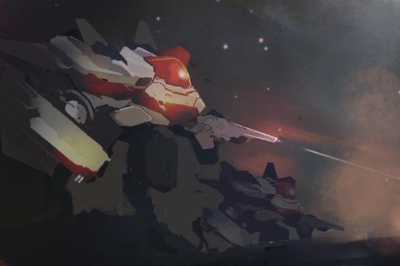 A starship firing in combat